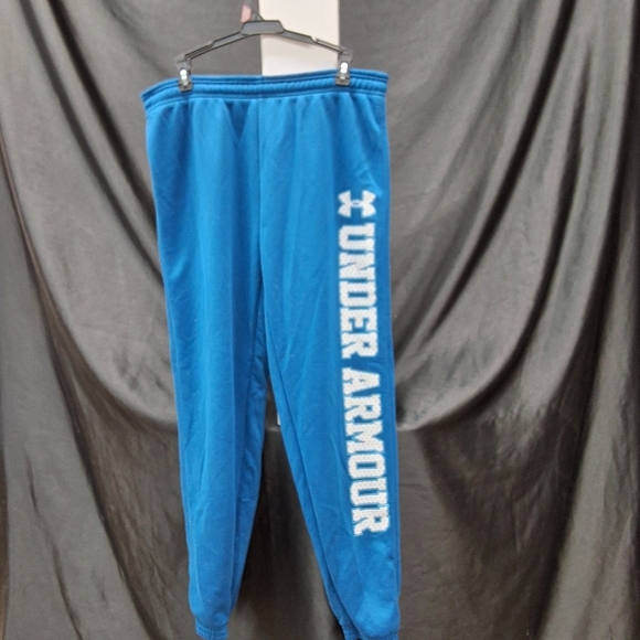 Under Armour Blue Track Pants with Elastic Cuffs - Picture 4 of 15